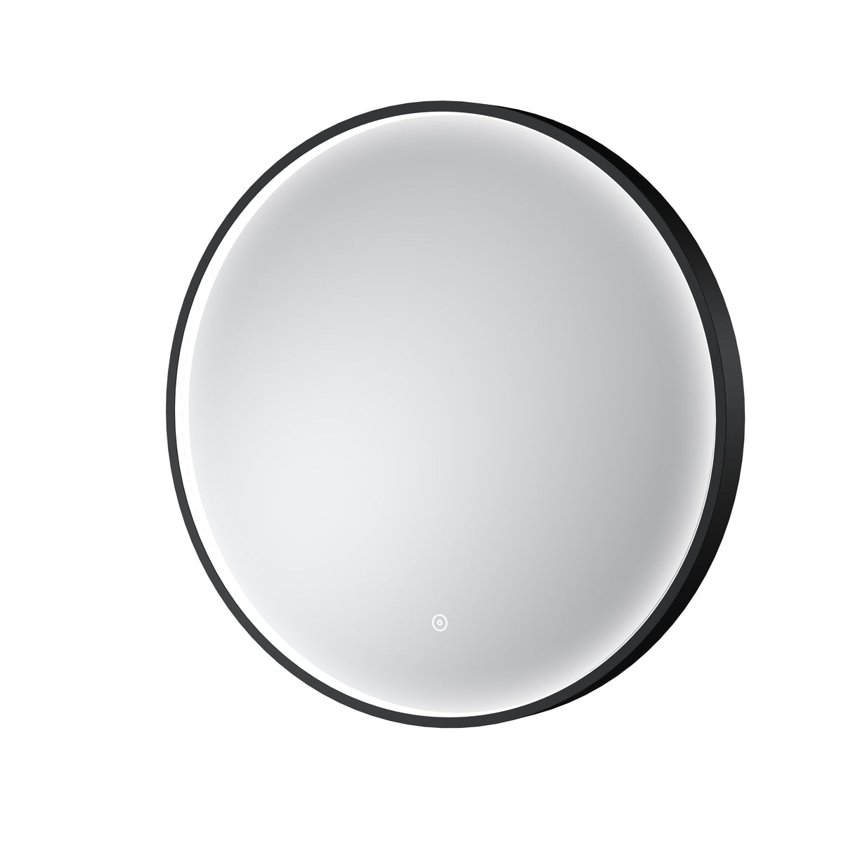 Contemporary Round Inset Framed LED Touch Sensor Mirror