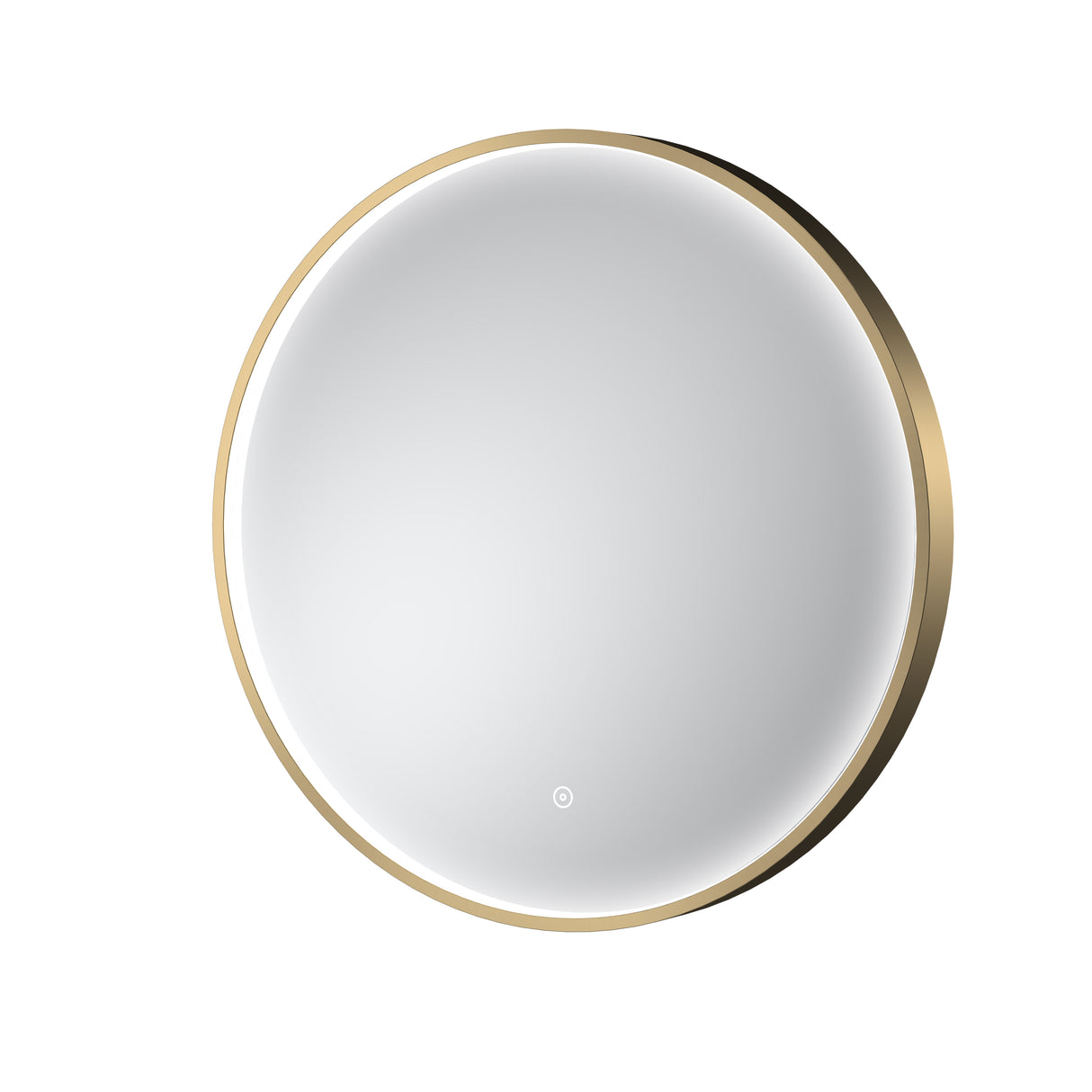 Contemporary Round Inset Framed LED Touch Sensor Mirror