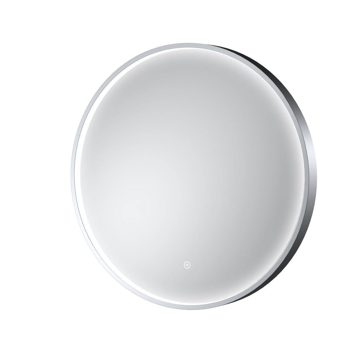 Contemporary Round Inset Framed LED Touch Sensor Mirror