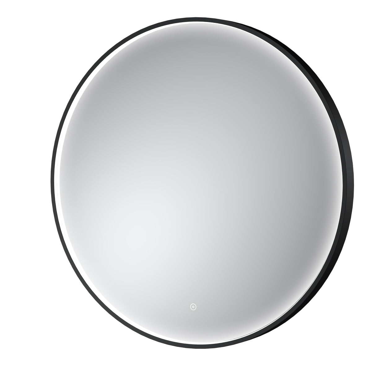 Contemporary Round Inset Framed LED Touch Sensor Mirror