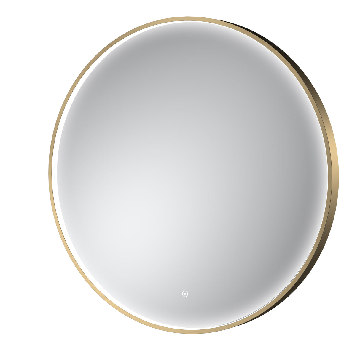 Contemporary Round Inset Framed LED Touch Sensor Mirror