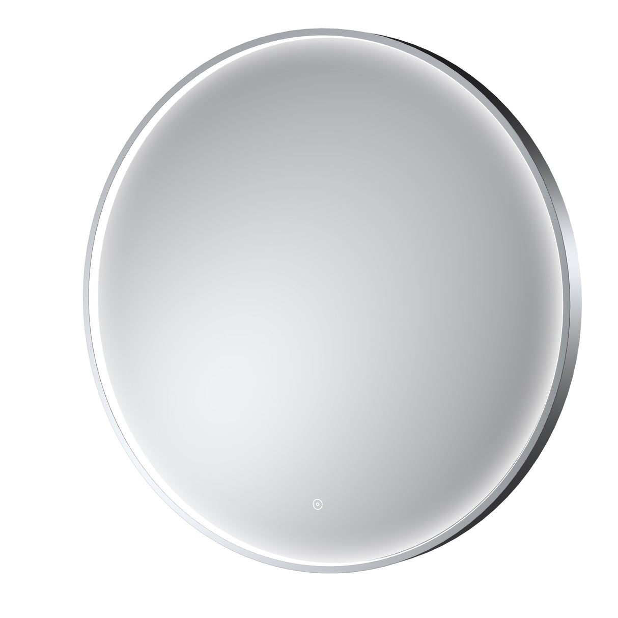 Contemporary Round Inset Framed LED Touch Sensor Mirror
