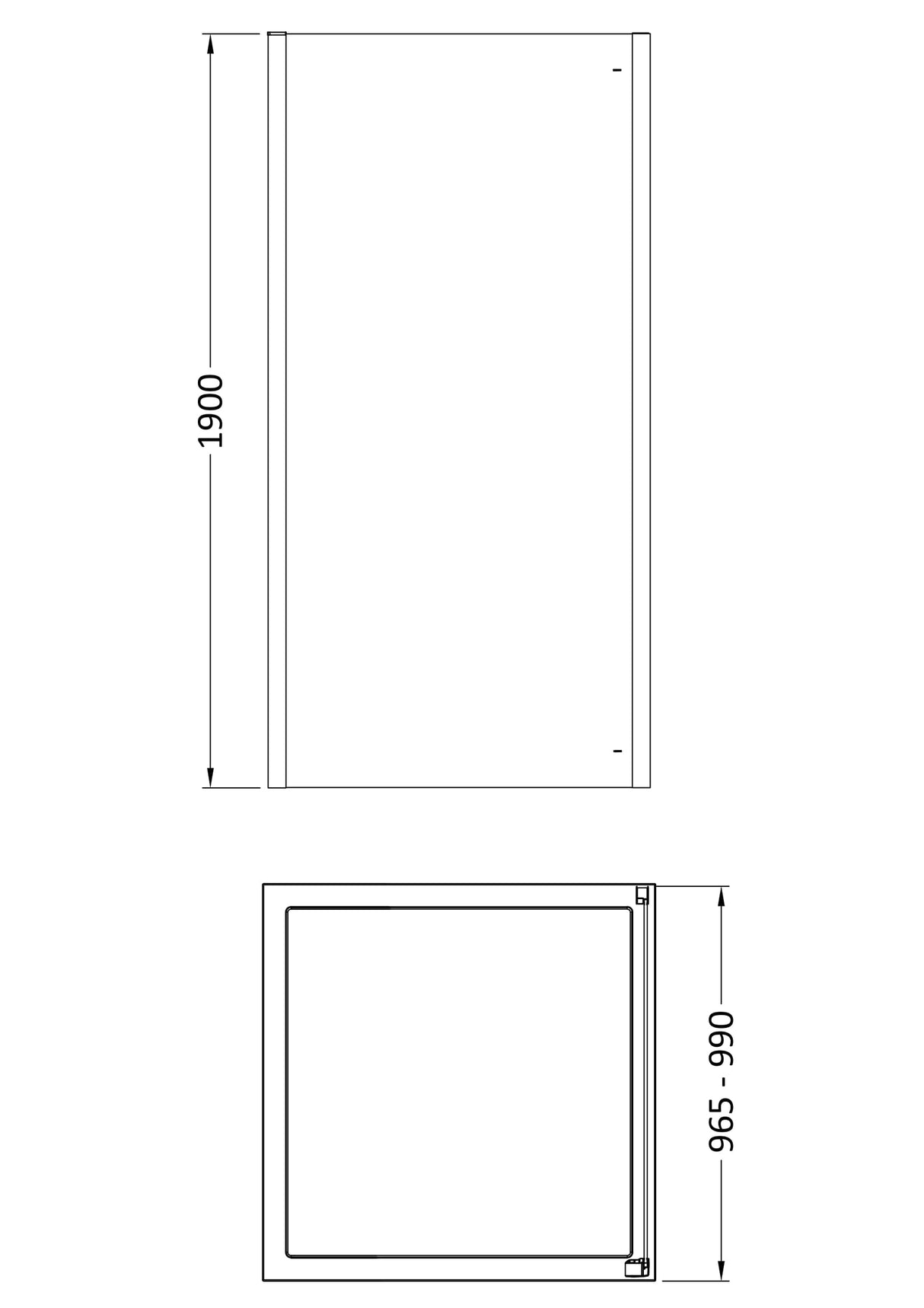 8mm Toughened Safety Glass Shower Side Panel - Multiple Sizes Available