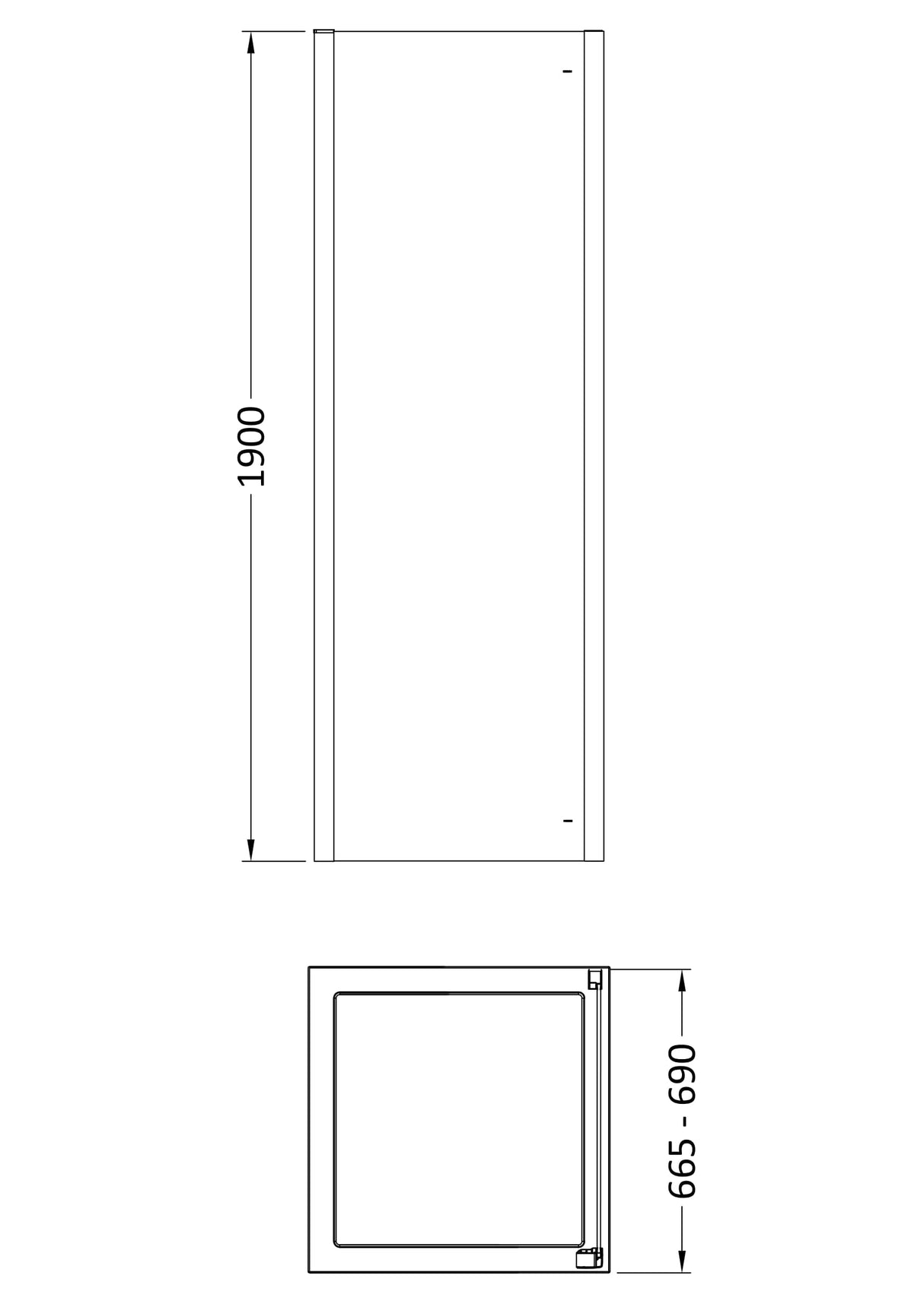 8mm Toughened Safety Glass Shower Side Panel - Multiple Sizes Available