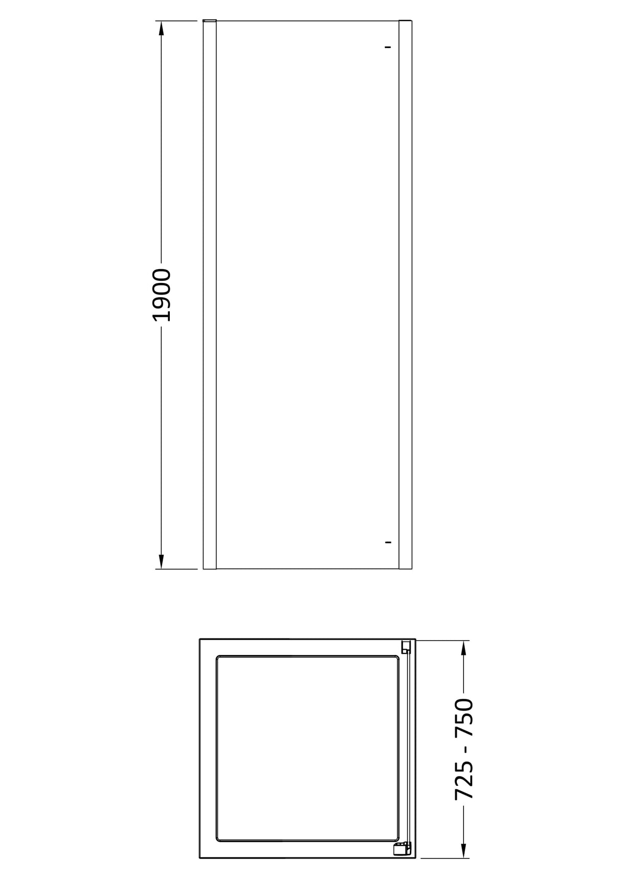 8mm Toughened Safety Glass Shower Side Panel - Multiple Sizes Available