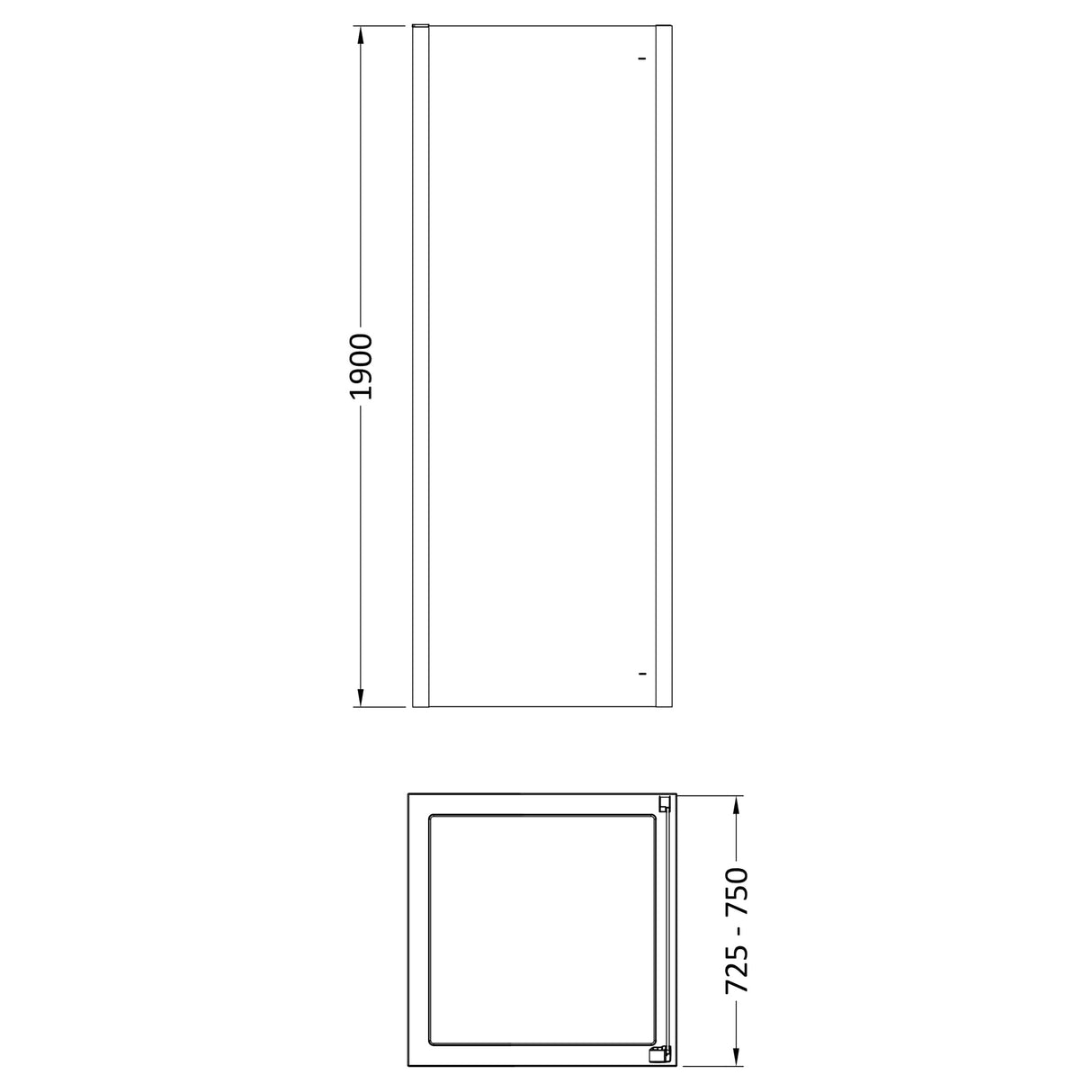 8mm Toughened Safety Glass Shower Side Panel - Multiple Sizes Available