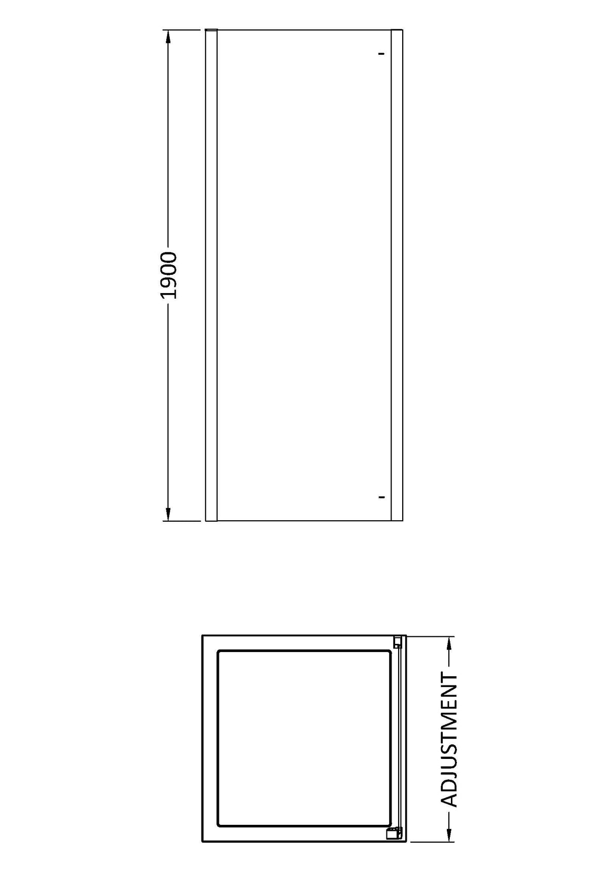 8mm Toughened Safety Glass Shower Side Panel - Multiple Sizes Available
