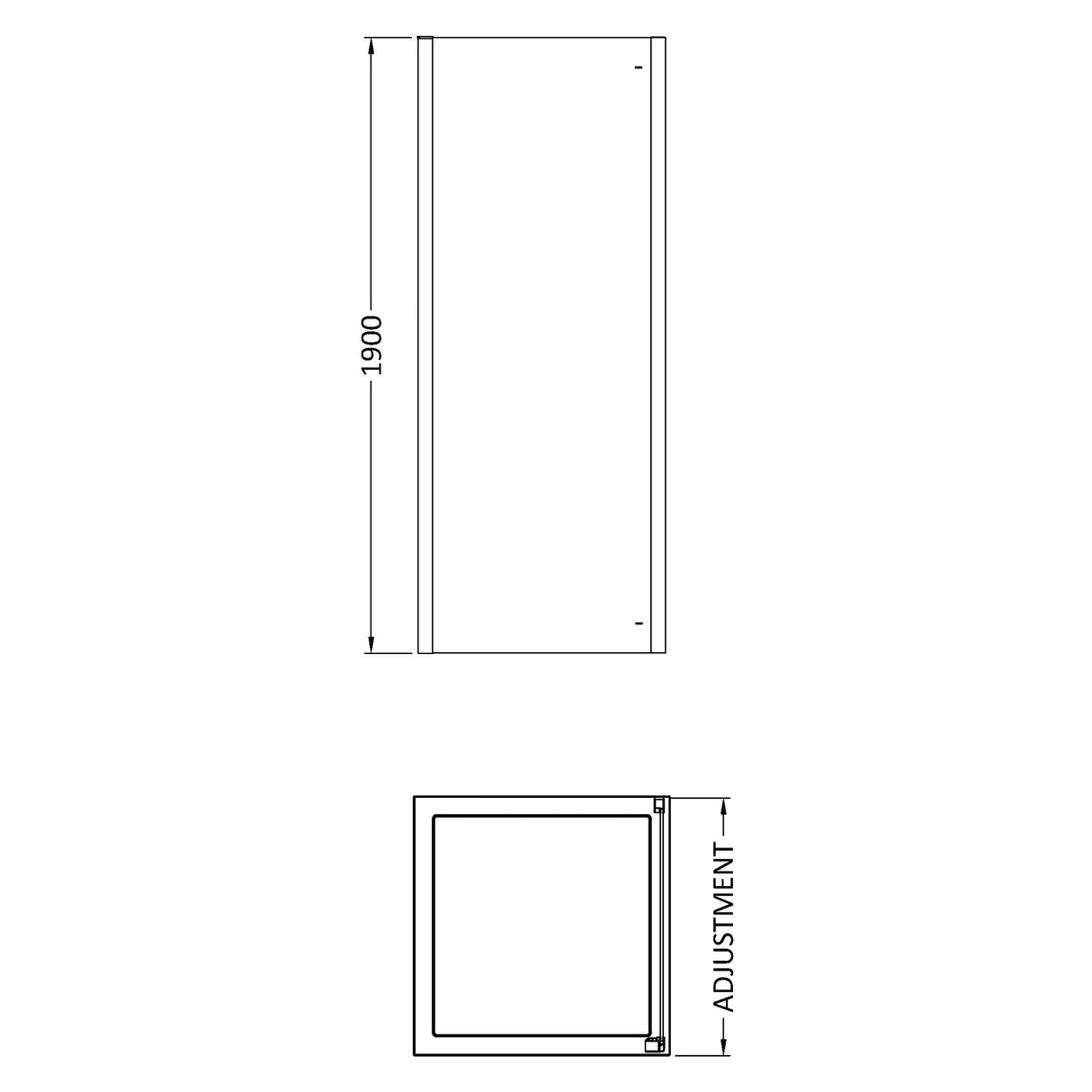 8mm Toughened Safety Glass Shower Side Panel - Multiple Sizes Available