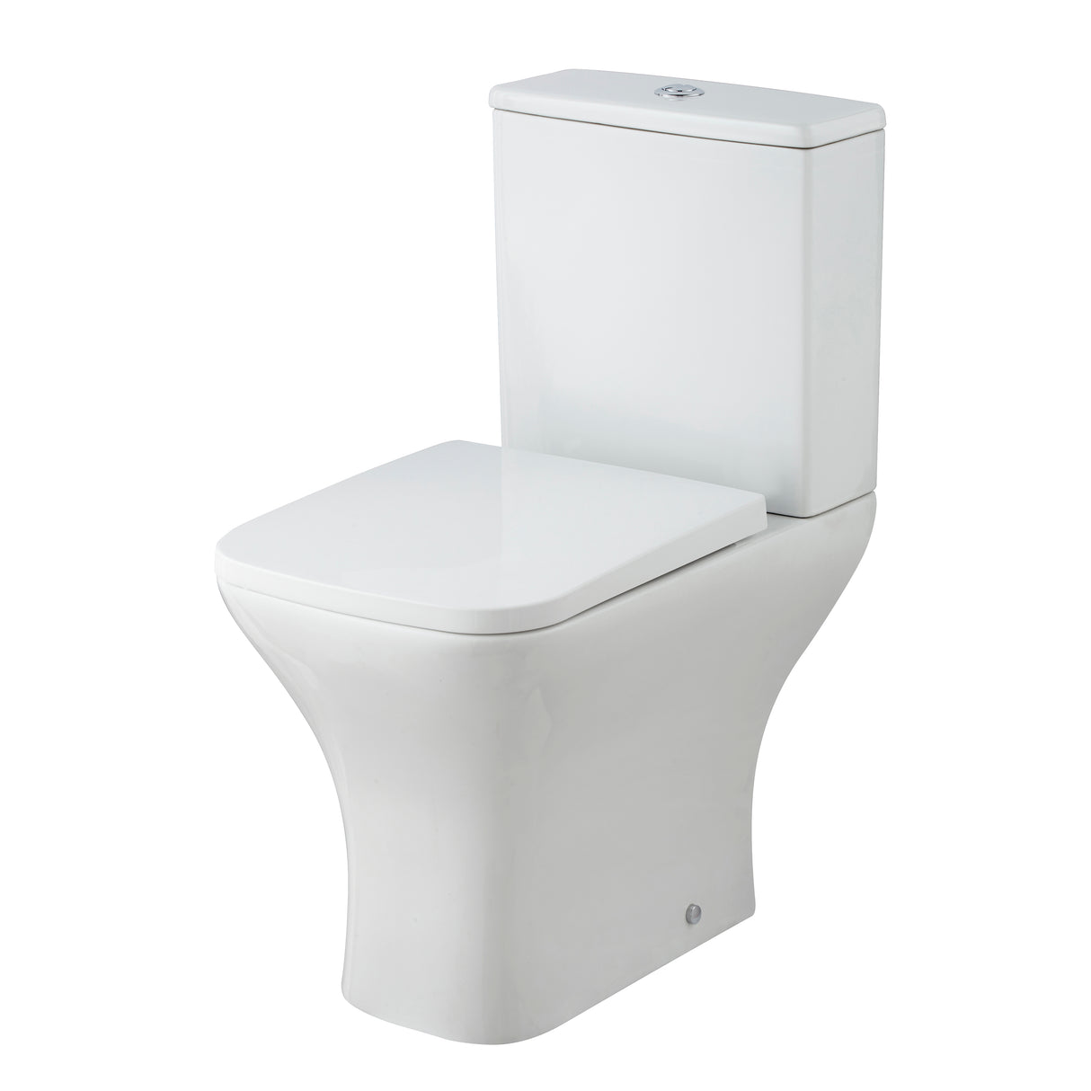 Contemporary Close-Coupled Toilet with Soft-Close Seat – White, 612mm Projection