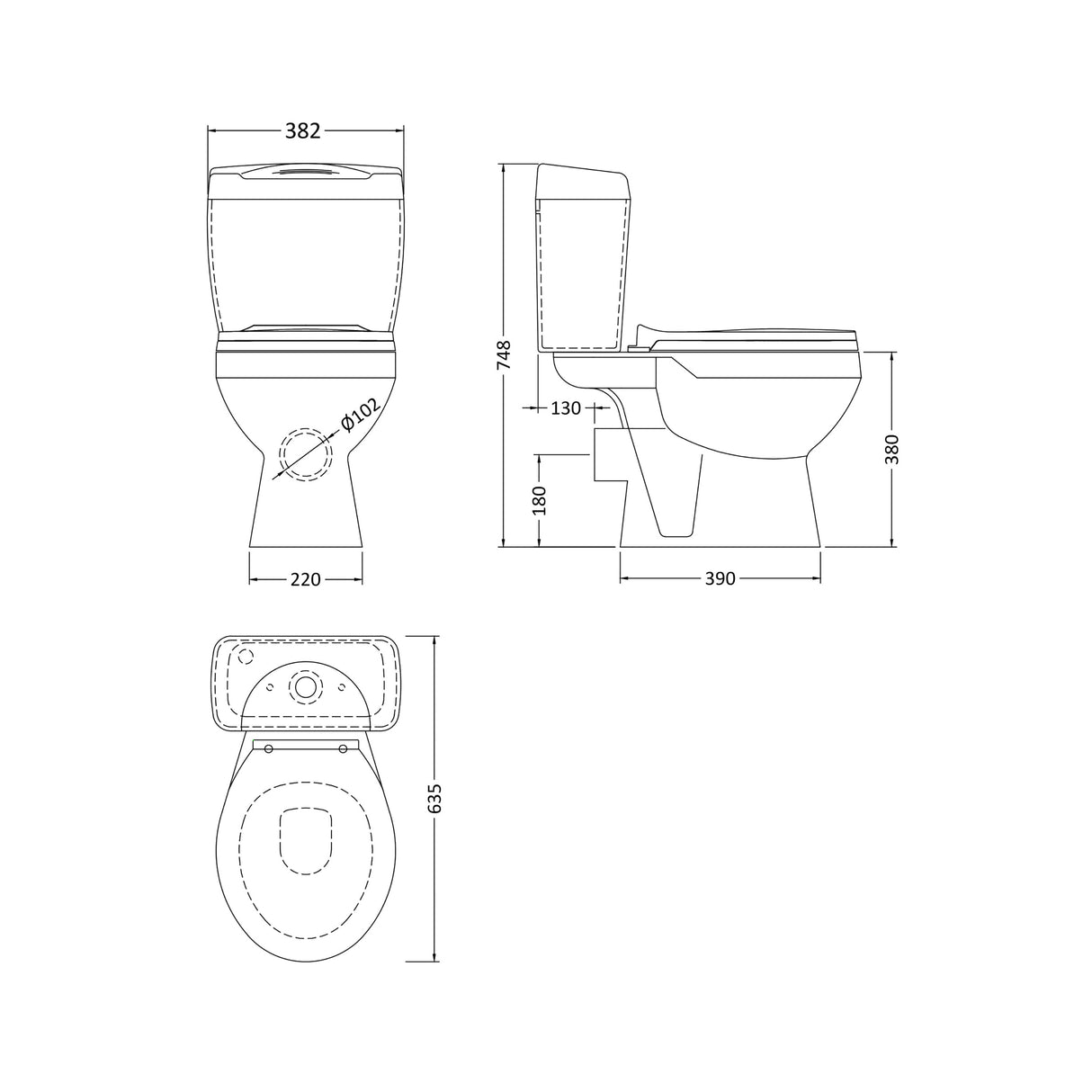 Adley Round Ceramic Bathroom Bundle – Toilet Pan with Cistern, Soft-Close Seat & 550mm Basin with Full Pedestal (1TH or 2TH)