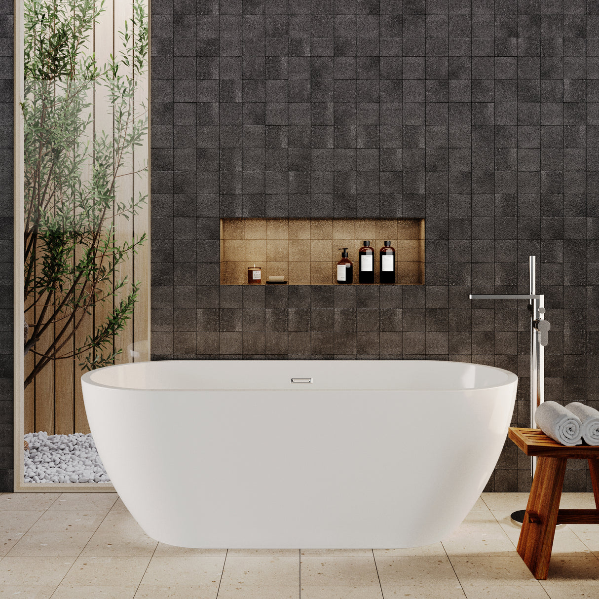 Contemporary Oval Freestanding Bath and Waste from Balterley - Multiple Sizes Available