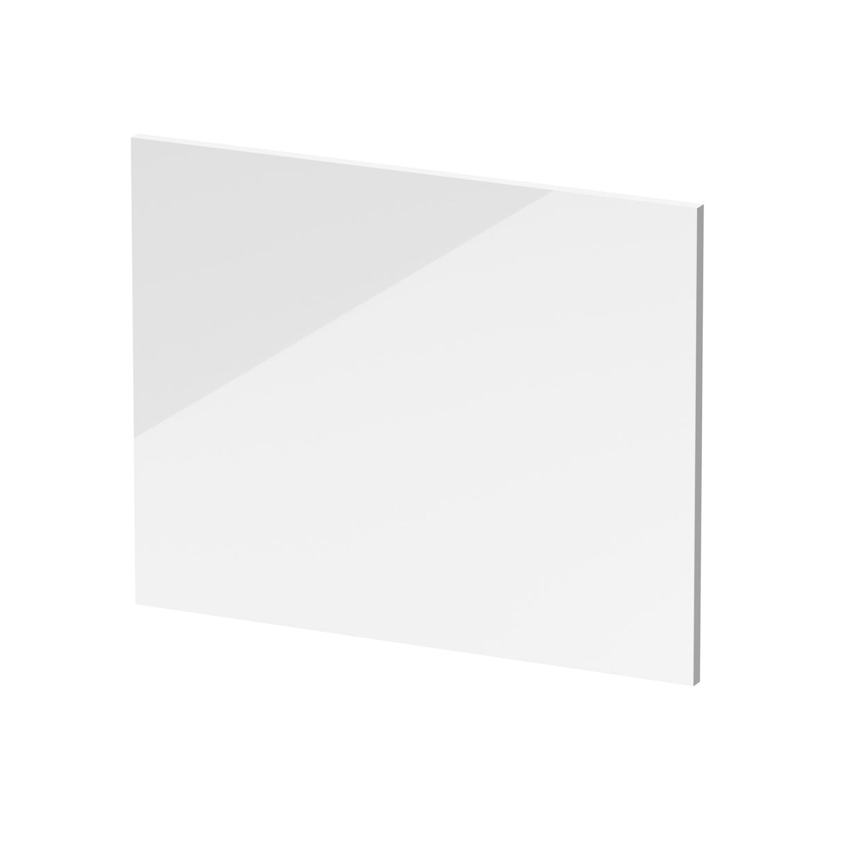 Square L-Shaped Shower Bath Panel - Gloss White