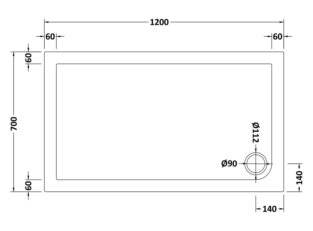 8mm Glass Walk In Wetroom Screen and Hinged Return Screen with Black Framed Design - Choice of Size