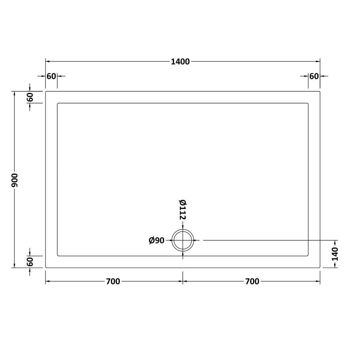Sliding Shower Door, Side Panel and Shower Tray - Choice of Size and Finish