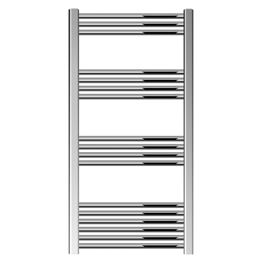 Straight Heated Heated Towel Rail Radiator, W: 600mm - Choice of Height and Finish
