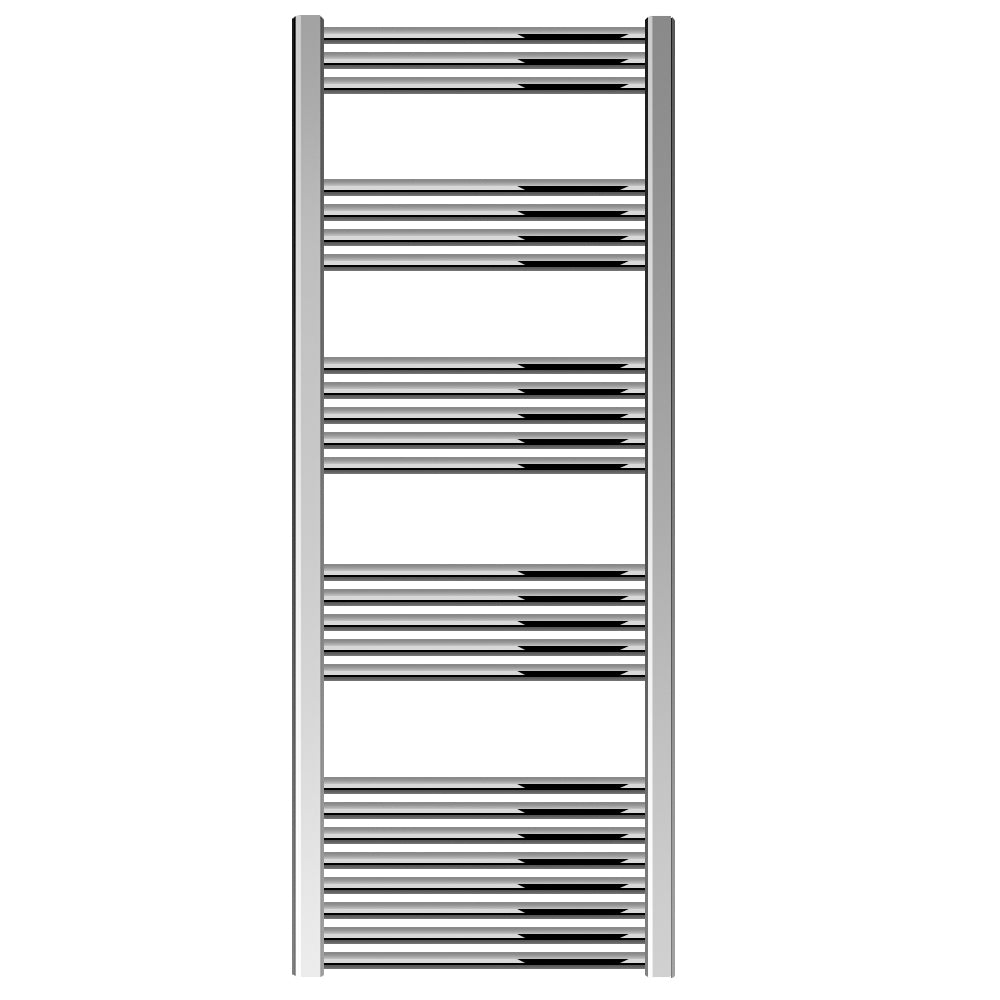 Straight Heated Heated Towel Rail Radiator, W: 600mm - Choice of Height and Finish