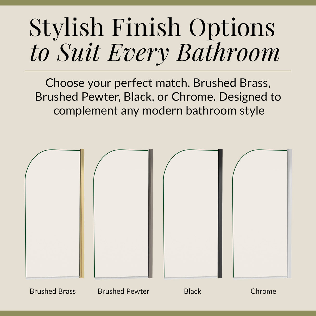 6mm Toughened Safety Glass Round Bath Screen - 1430 x 790mm