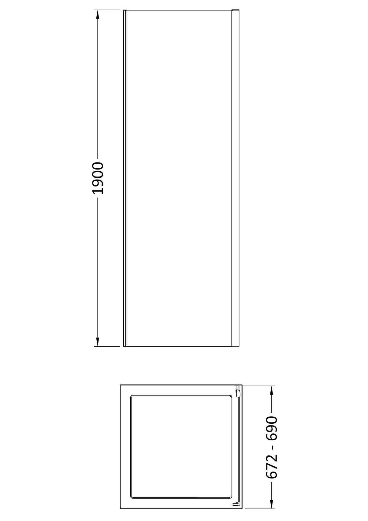 Bi-Fold Shower Door, Side Panel and Shower Tray - Choice of Size and Finish