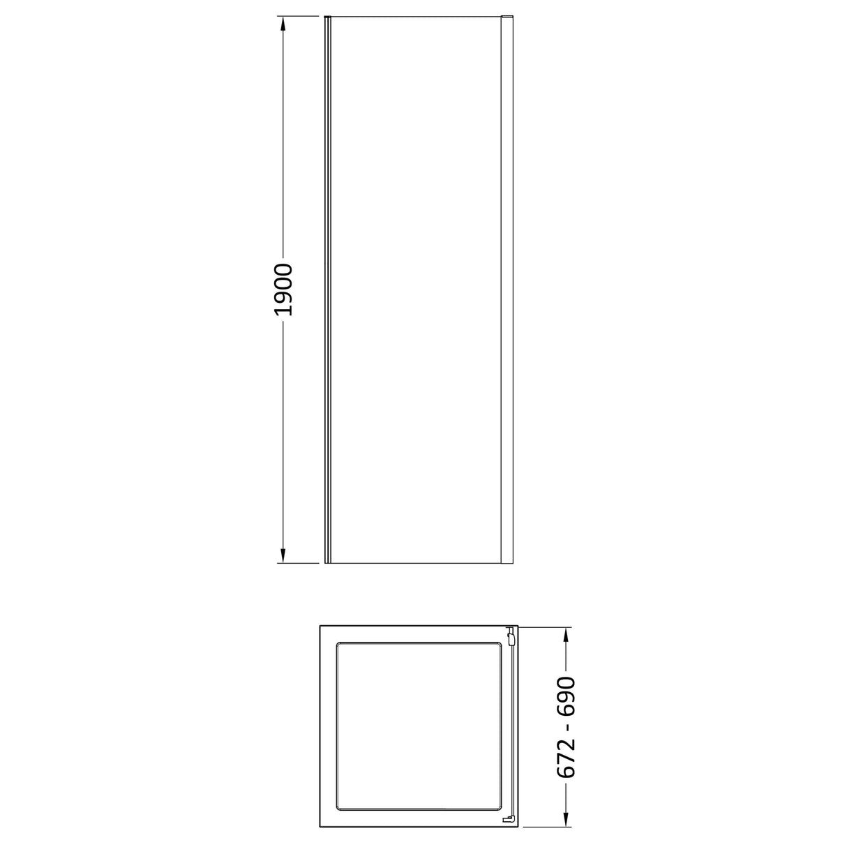 Sliding Shower Door, Side Panel and Shower Tray - Choice of Size and Finish