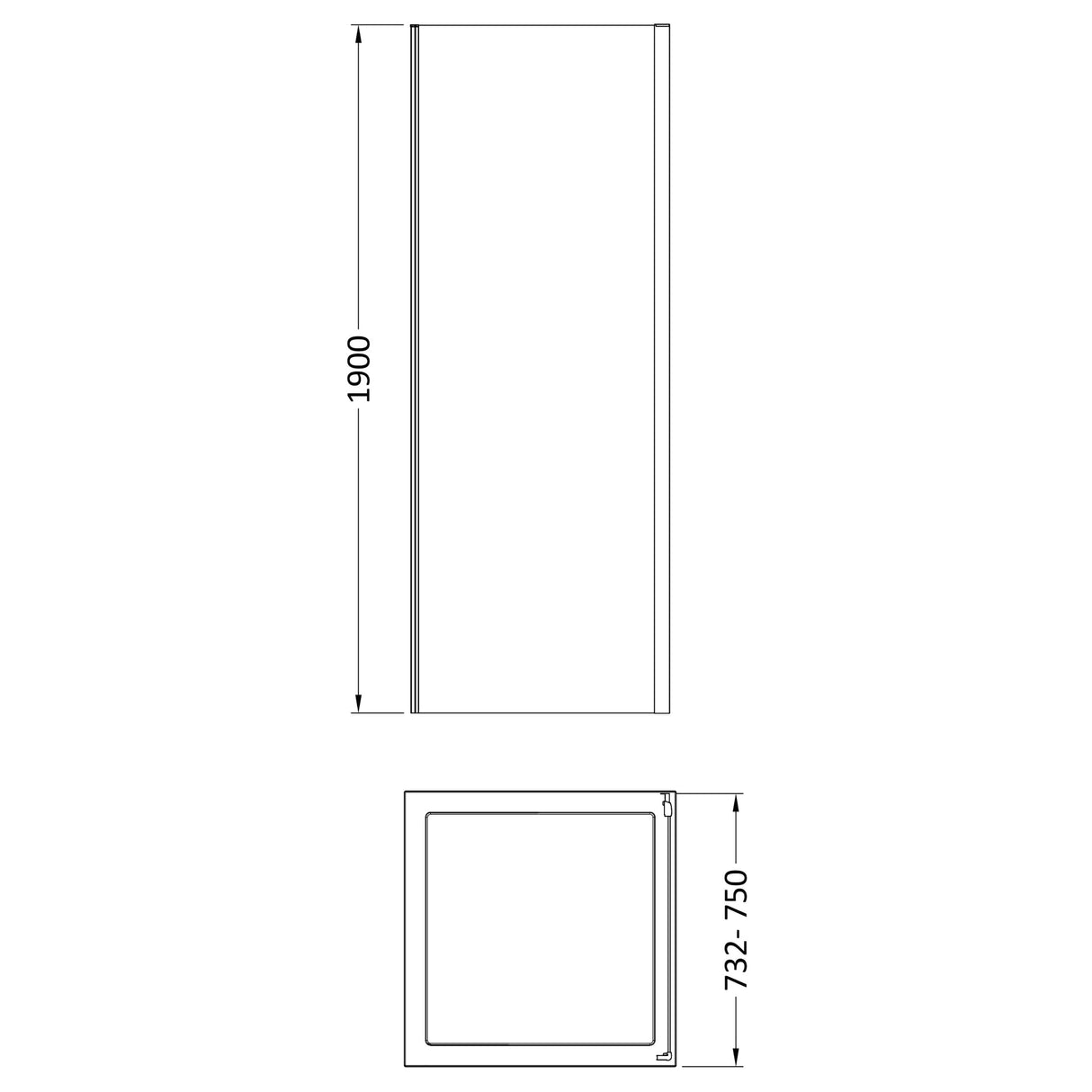 Pivot Shower Door, Side Panel and Shower Tray - Choice of Size and Finish