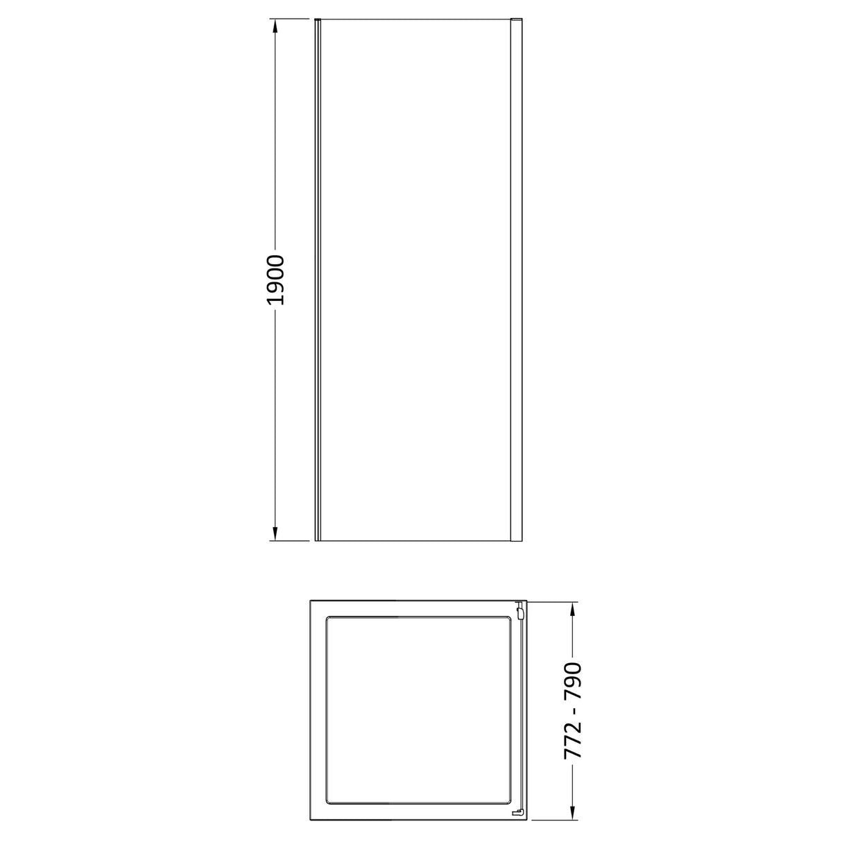 Pivot Shower Door, Side Panel and Shower Tray - Choice of Size and Finish