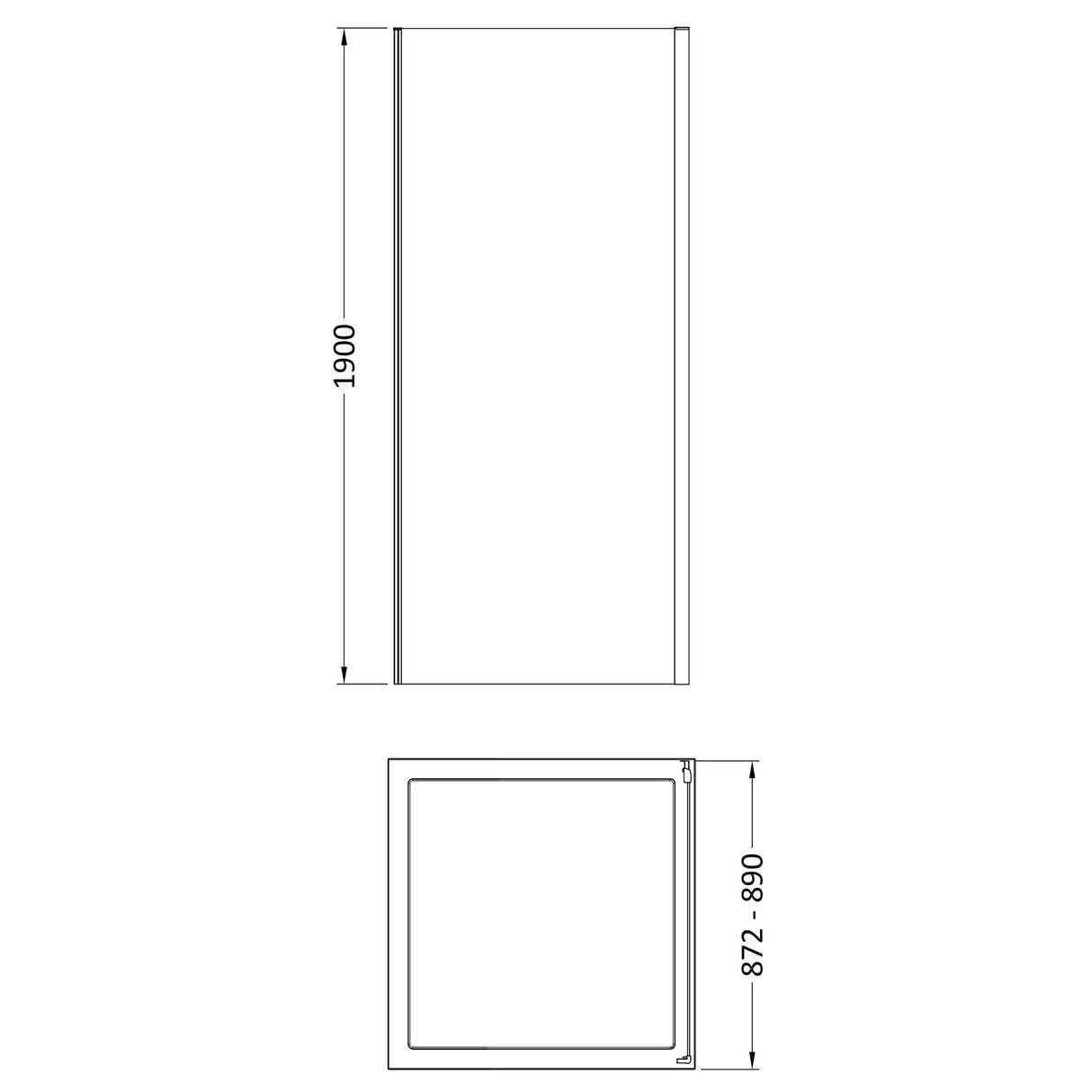Sliding Shower Door, Side Panel and Shower Tray - Choice of Size and Finish