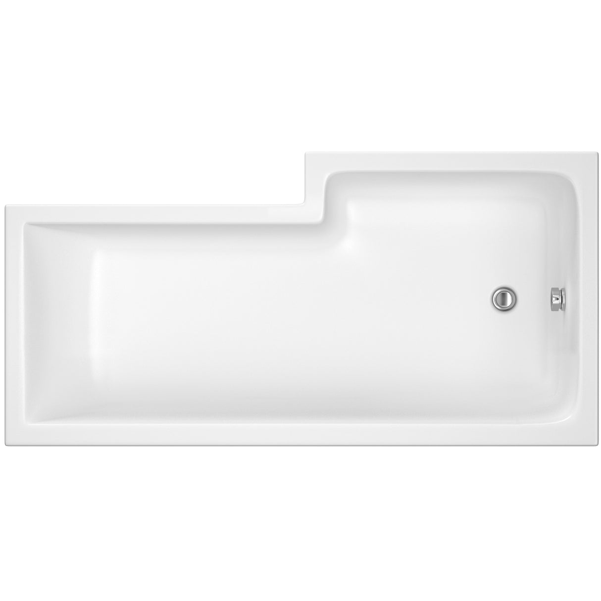 Modern Square Shower Bath - Choose Size and Left or Right Orientation