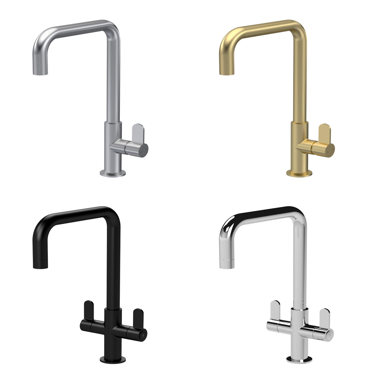 Kuma Kitchen Mono Mixer Tap - Multiple Handles and Finishes Available