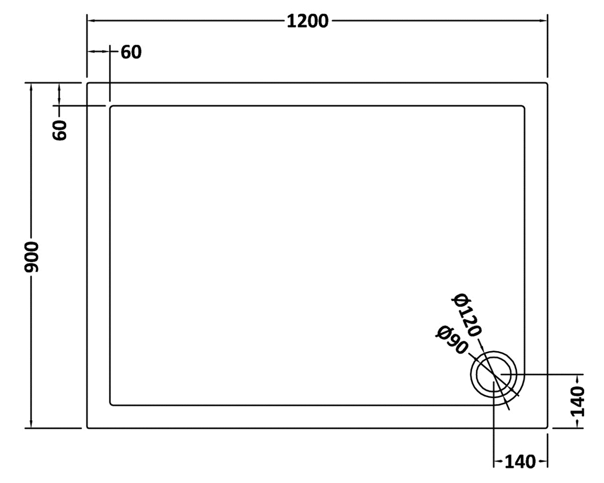 8mm Glass Walk In Wetroom Screen and Hinged Return Screen with Black Framed Design - Choice of Size