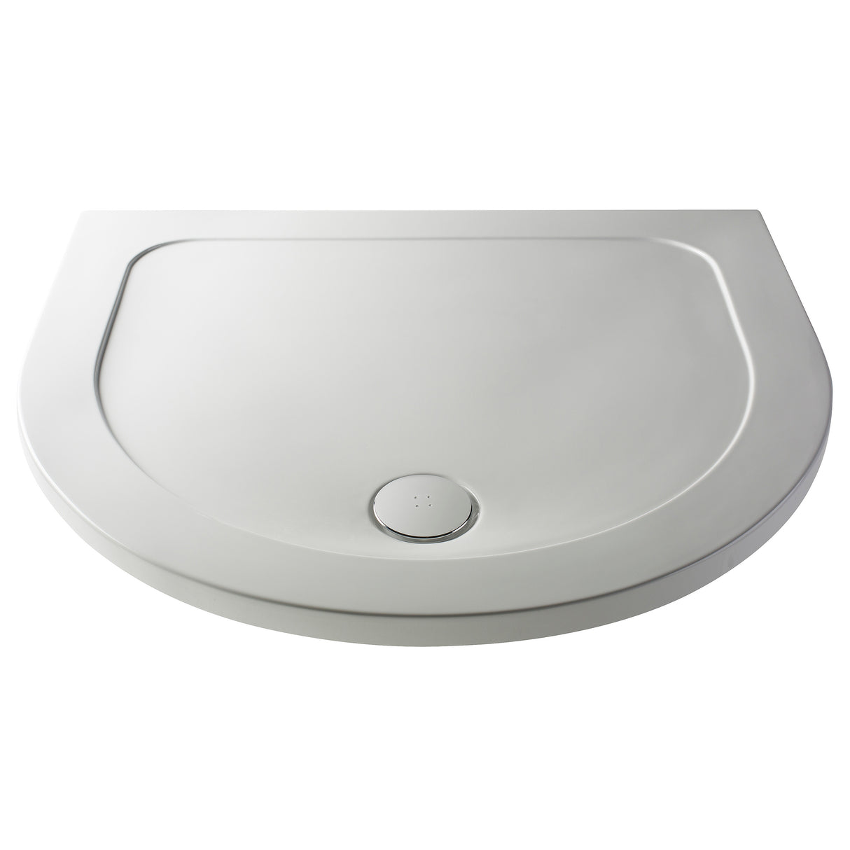 D Shape Shower Tray - 1050mm - Available in White and Slate Grey