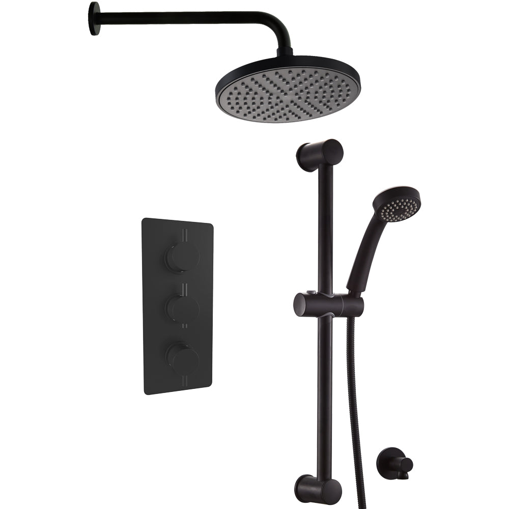 Thermostatic Shower Set with Shower Head, Handset and Valve - Choice of Colour