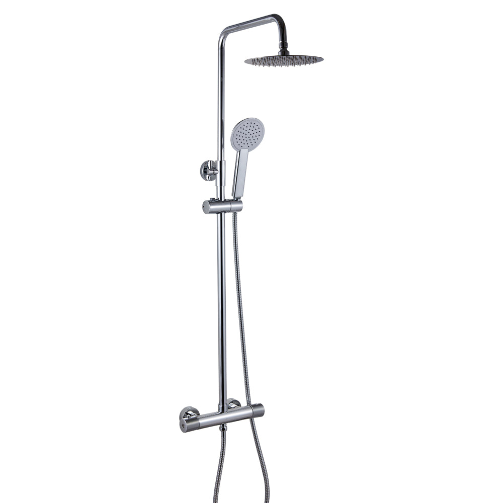 Round Rigid Riser Mixer Shower Kit - Choice of Colour