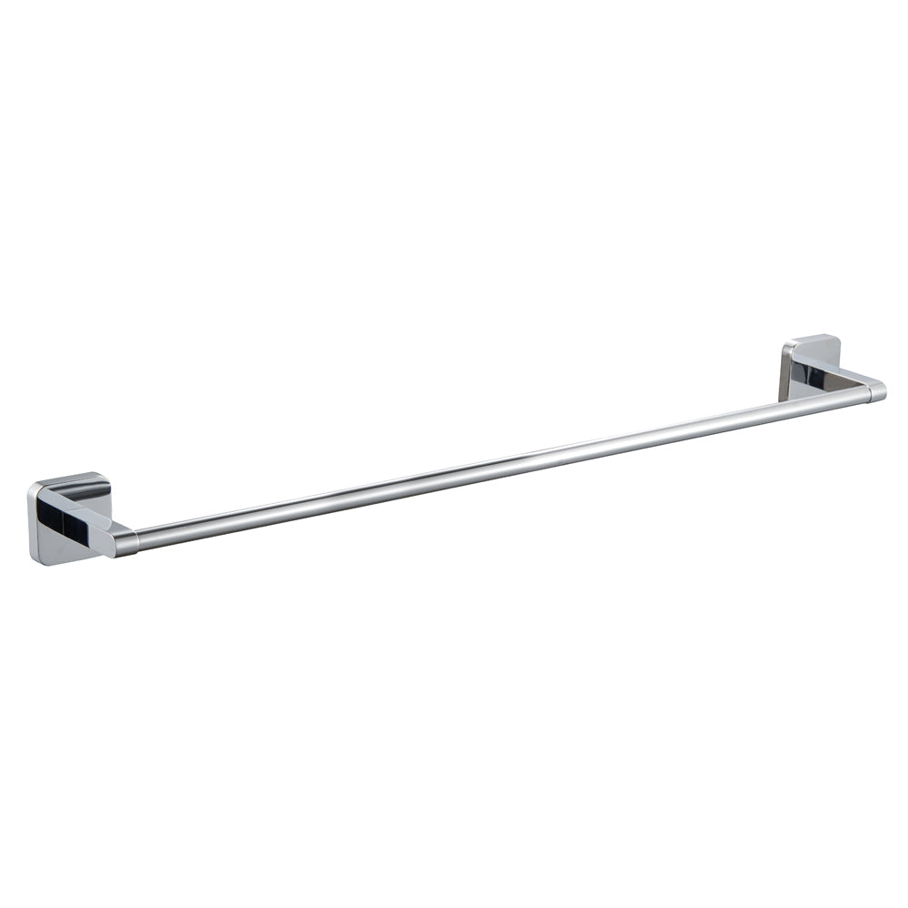Wall Mounted Single Round Bathroom Towel Bar - 600mm - Choice of Finish