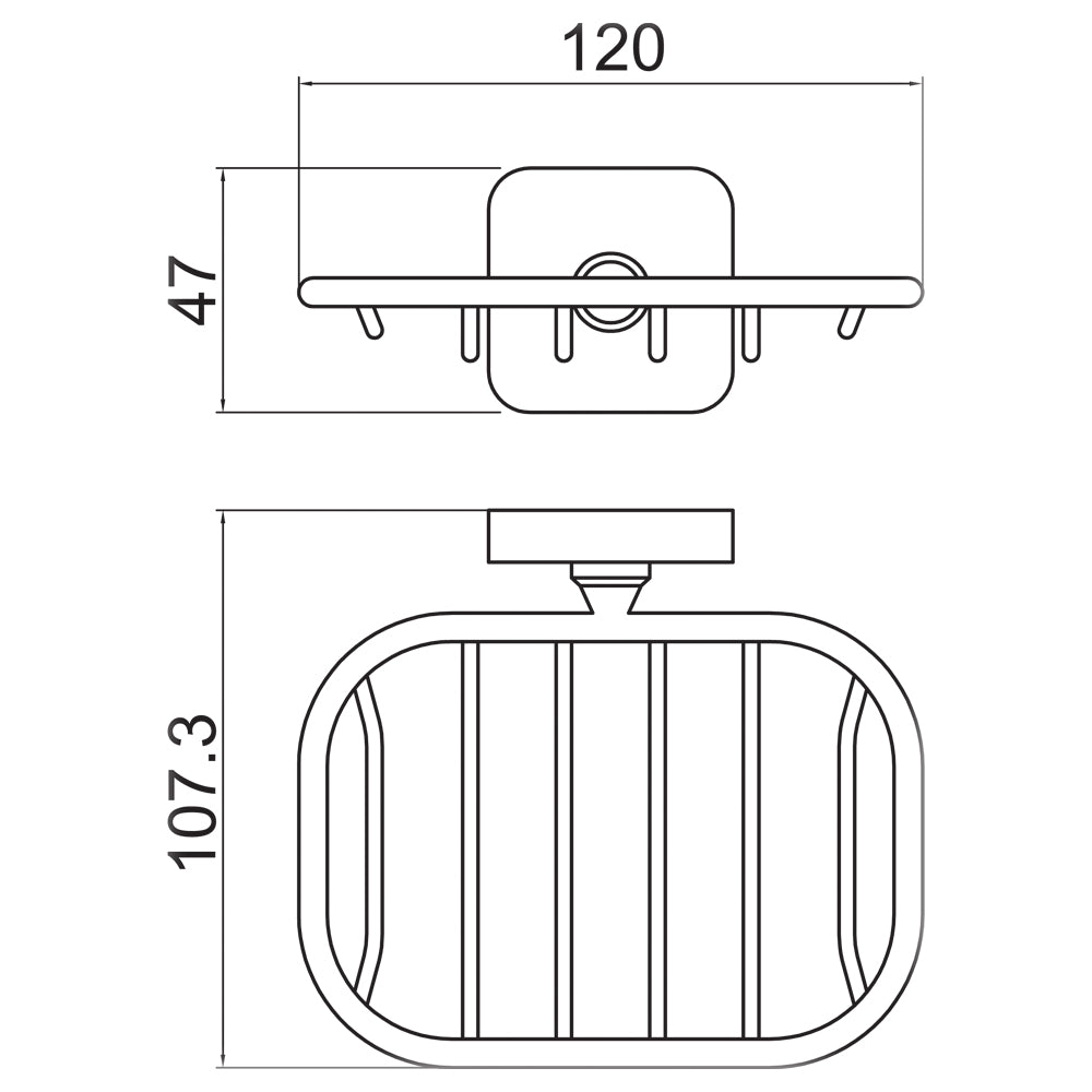 Wall Mounted Bathroom Soap Holder Basket - Choice of Finish