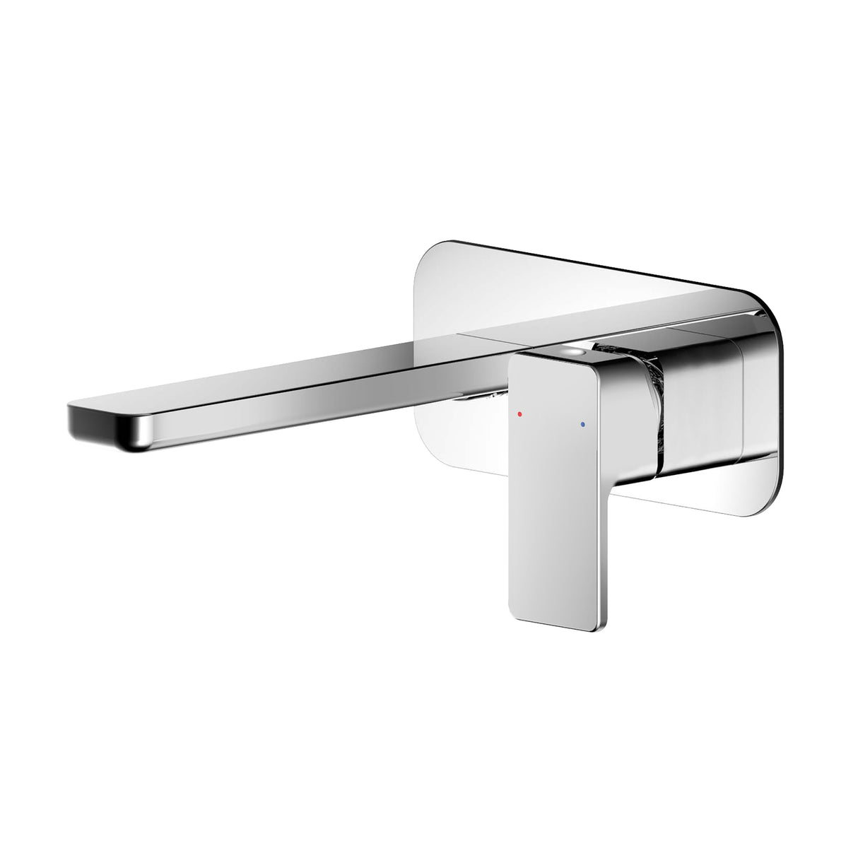 Contemporary Square Wall Mounted 2 Tap Hole Basin Mixer Tap - Choice of Finish