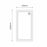 Black Rectangular Slate Effect Shower Tray - Choice of Size