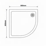 Black Quadrant Stone Slip Resistant Shower Tray - Choice of Size