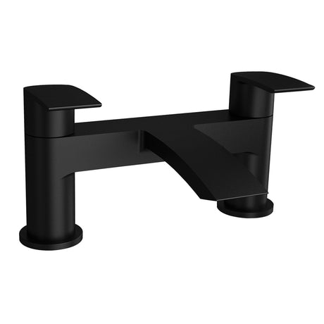 Modern Bathroom Curved Spout Deck Mounted Bath Filler Tap - Choice of Colour