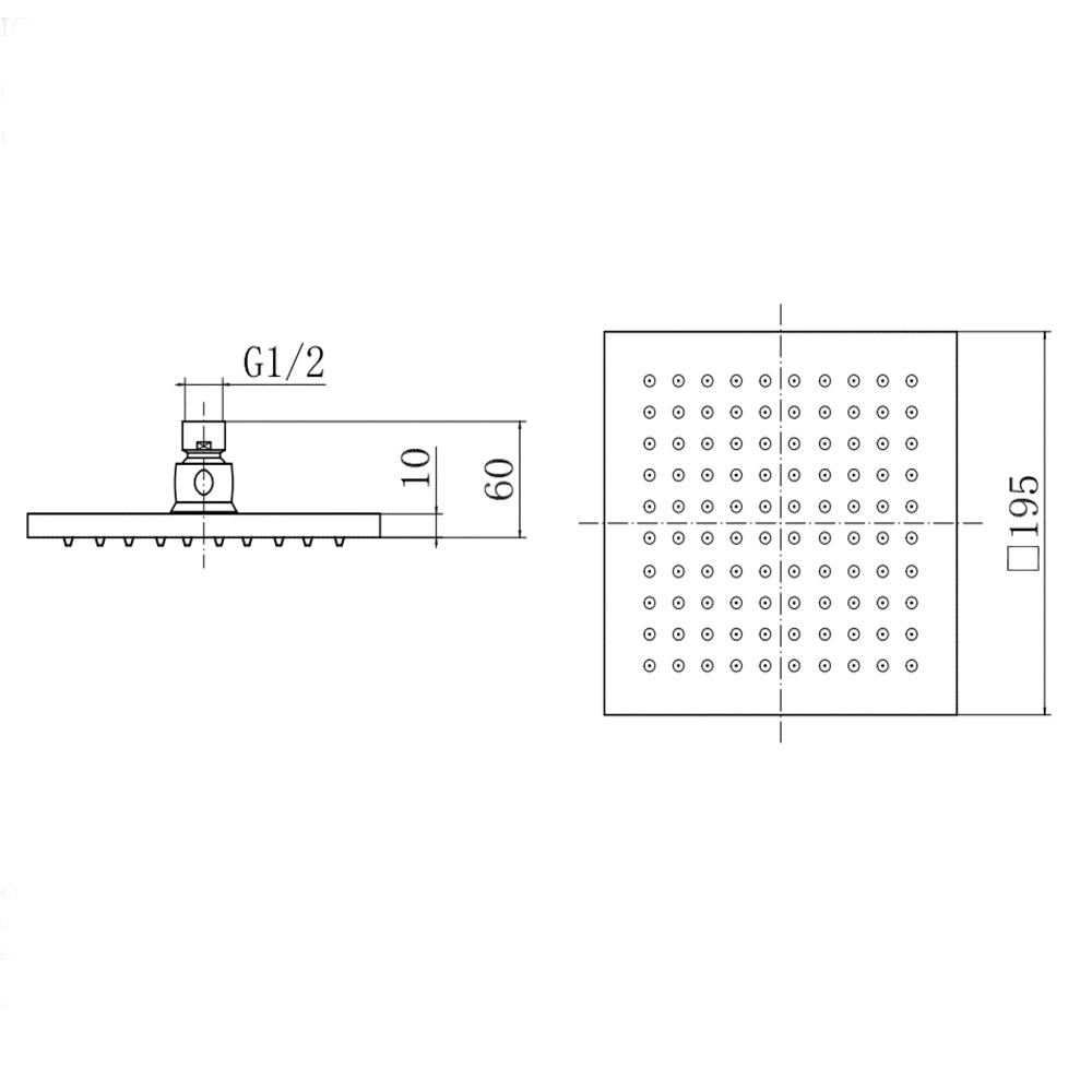 Modern 8" Square Standard Shower Head – Chrome