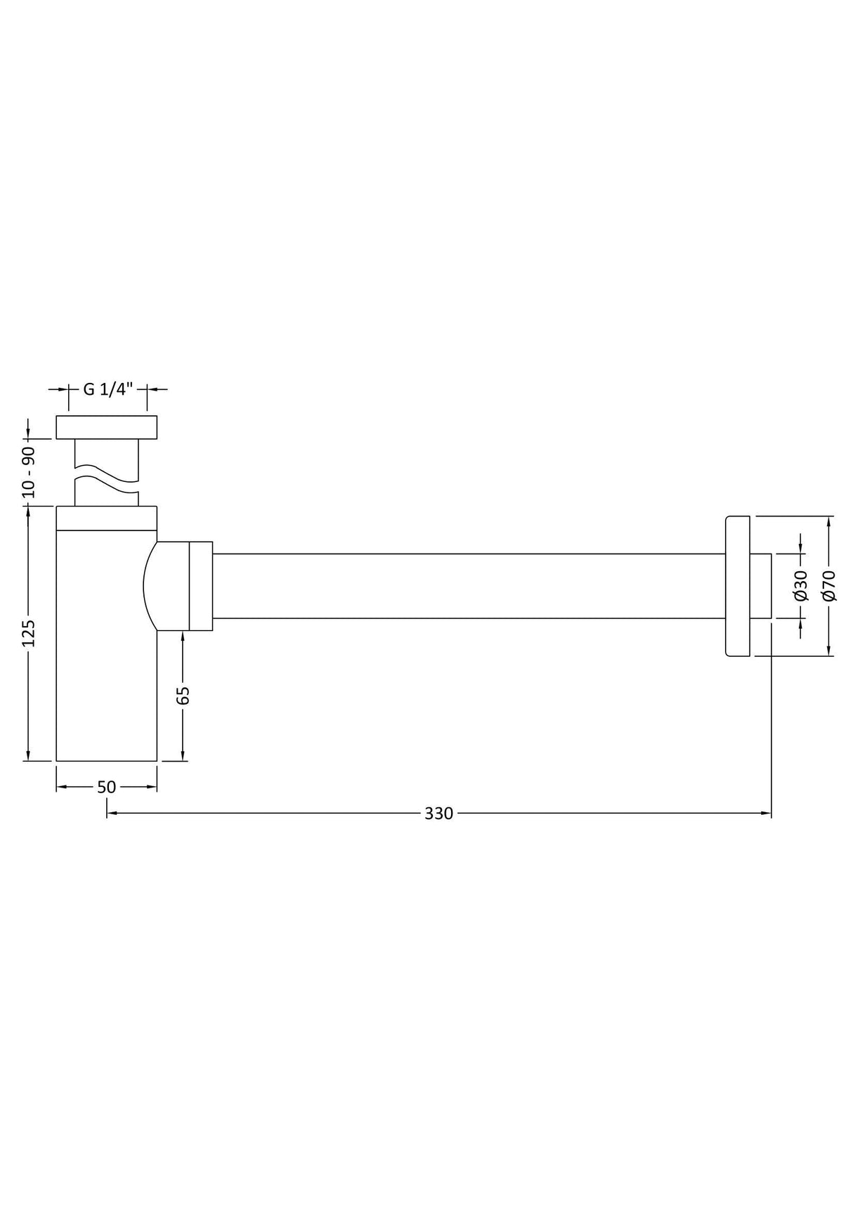 [BABT302] Round Minimalist Bottle Trap, Choice of Colour - Line Drawing