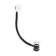 [BABW308] Bath Push Button Waste with Square Overflow for Baths up to 10mm Thick - Chrome - Cutout