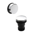 [BABW327] Contemporary Push Button Round Bath Tub Waste for Baths Up to 13mm Thick - Multiple Colours - Cutout