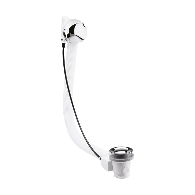 [BABW357] Balterley Bath Pop Up Waste with Round Overflow, For Baths up to 10mm Thick - Chrome Finish - Cutout