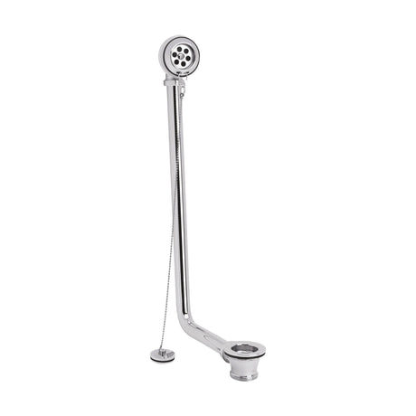[BABW381] Traditional Exposed Bath Waste with Retainer Kit, Suitable for Baths up to 20mm Thick, 458 x 191 x 45mm - Chrome - Cutout
