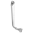 [BABW385] Traditional Exposed Bath Waste with Overflow, Suitable for Baths up to 20mm Thick, 465 x 70 x 220mm - Chrome - Cutout