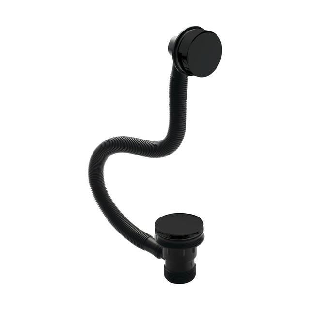 [BABW427E] Round Push Button Bath Waste - 70 x 70mm - Black - Cutout