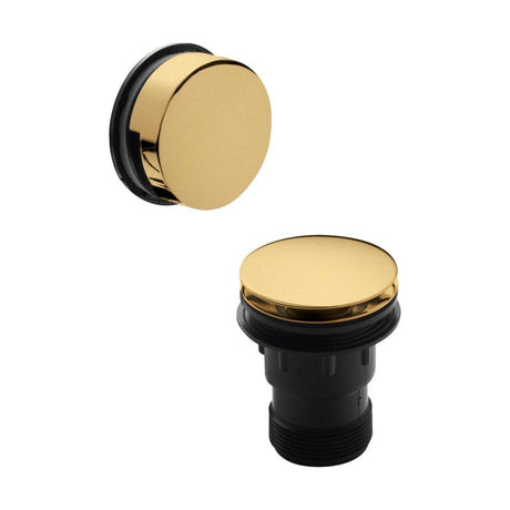 [BABW827E] Round Push Button Bath Waste - 70 x 70mm - Choice of Colour - Cutout
