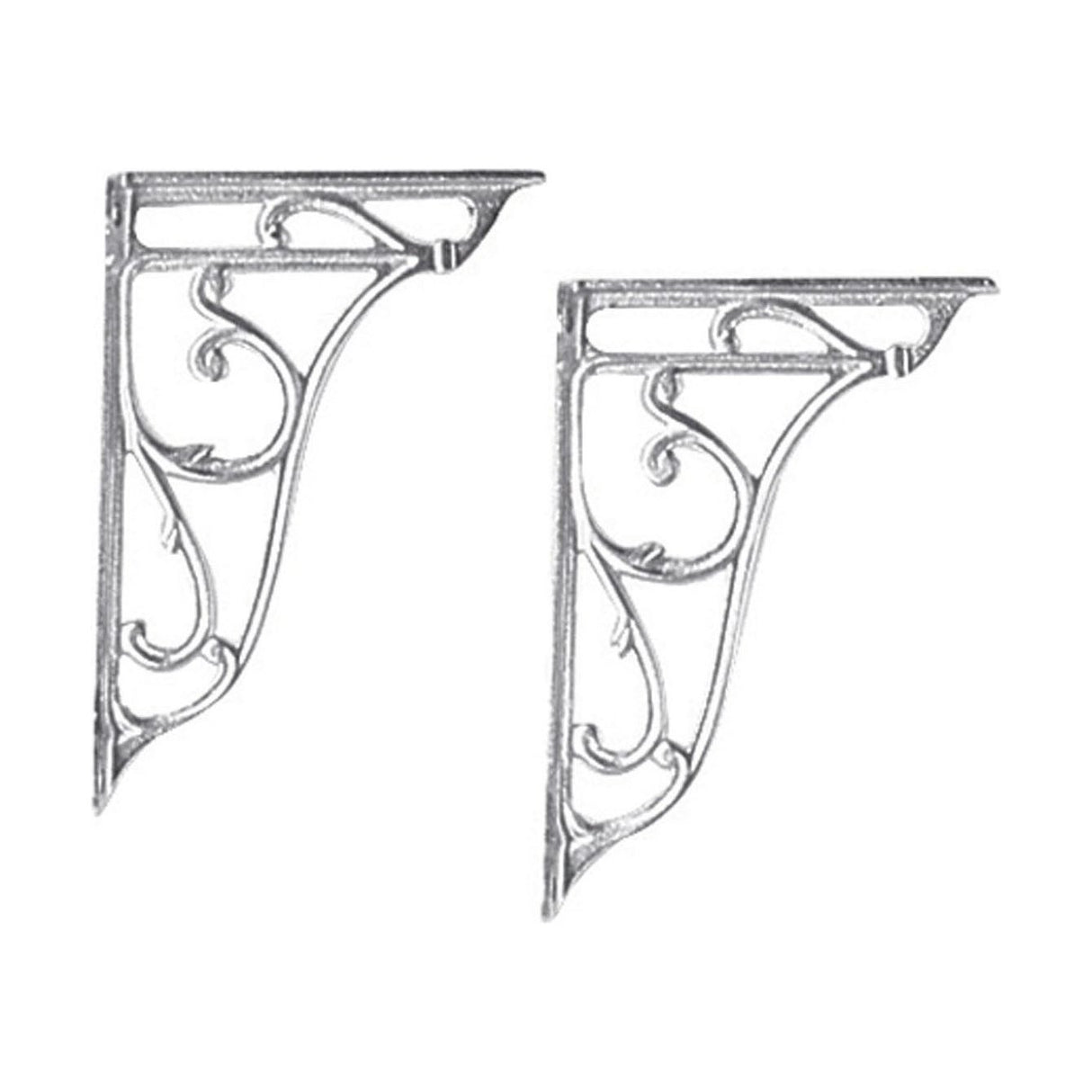 [BACB322] Balterley Traditional Ceramic Accessories Ornate Cistern Brackets - Chrome - Cutout