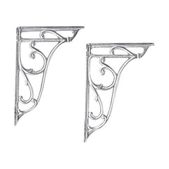 [BACB322] Balterley Traditional Ceramic Accessories Ornate Cistern Brackets - Chrome - Cutout