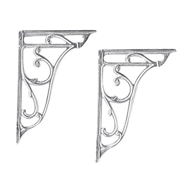 [BACB322] Balterley Traditional Ceramic Accessories Ornate Cistern Brackets - Chrome - Cutout